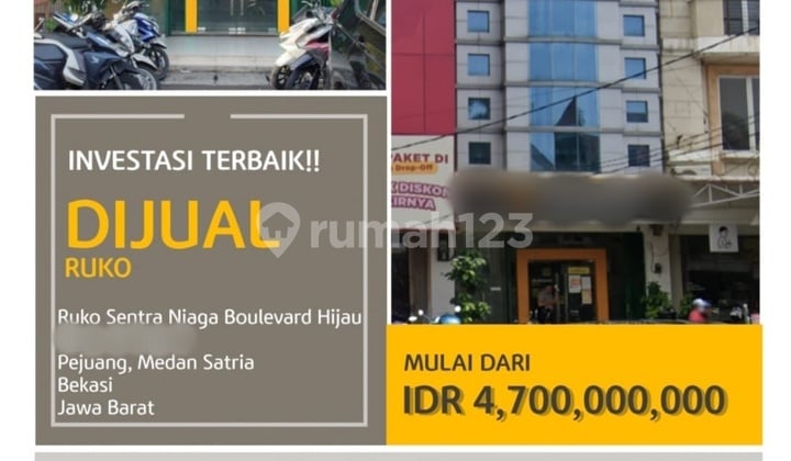 A277 Jual Ruko Bagus Banget Murah di Sentra Niaga Boulevard Hijau