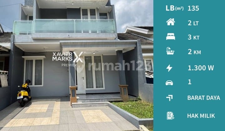 Dijual Rumah Minimalis 2Lt Kondisi Terawat Ada Laundry Area dan Area Parkir Luas Siap Huni Lingkungan Perumahan Nyaman Akses Mudah ke Jalan Utama Suhat Dekat Kampus Ternama dan Cafe Resto di Kalila Residence Malang Kota H654