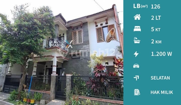 Dijual Rumah Minimalis Terawat 2Lt Kondisi Bagus Bersih Ada Taman Siap Huni Lingkungan Tenang Nyaman dan Asri Lokasi Strategis Selangkah ke Pasar Gadang dan Al Azhar Selangkah ke Kantor Layanan Terpadu di Puri Cempaka Putih Malang Kota H148