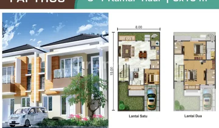 Dijual Rumah di Cluster Violin uk 8x15 - Golf Island, Pik