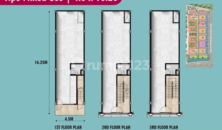 Dijual Ruko Shibuya Pik2 Uk 4,5x16,25. Lokasi strategis