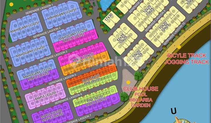 Dijual Kavling Residensial Serenade Lagoon 10x20