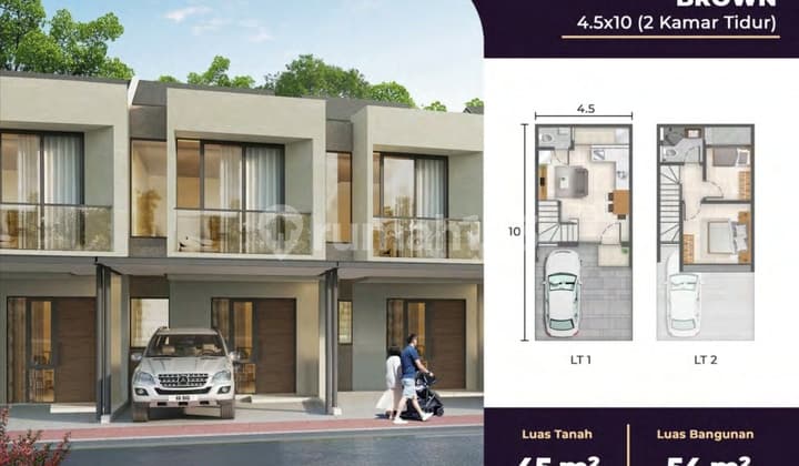 For Sale Cluster House Alabama Type Brown 4.5x10