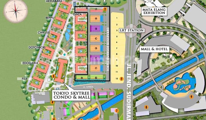 Dijual Ruko Shibuya Mixed Use Posisi Hoek 5x16,25 Pik2