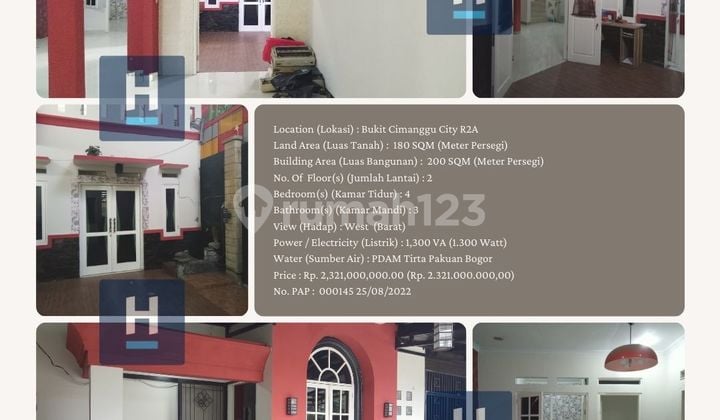 Rumah Pink Bukit Cimanggu City Mekarwangi Tanah Sareal Bogor