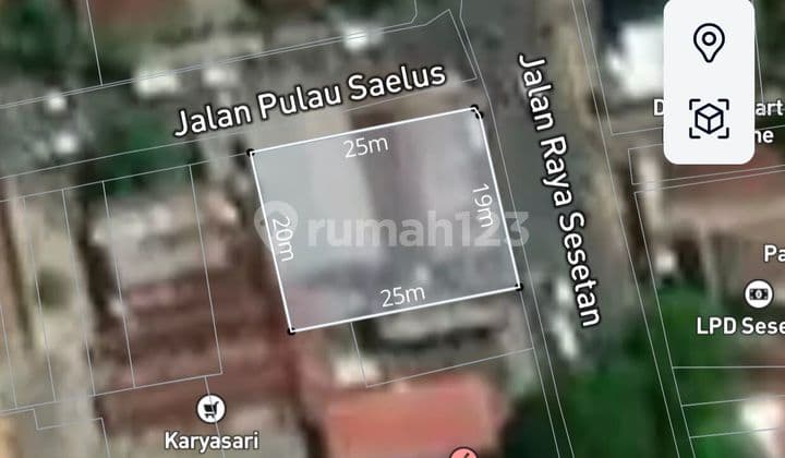Strategic land with hook position on Main Street Sesetan Denpasar