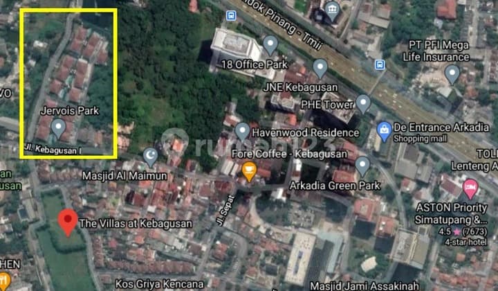 Tanah Plus Bangunan Rumah 17 Unit di Jervois Park Tb. Simatupang