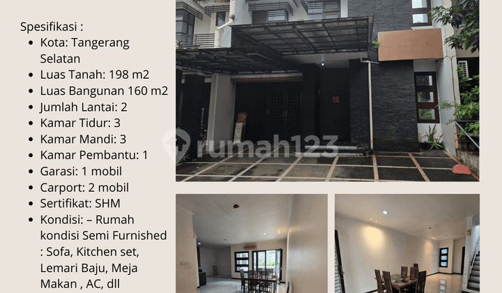 Disewakan Perumahan Bintaro Residence