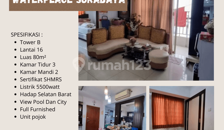 DIJUAL APARTEMEN WATERPLACE SURABAYA