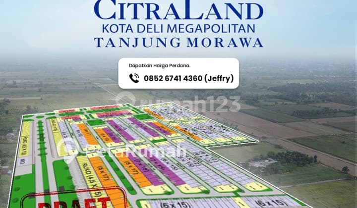 Villa Komplek Citraland Tanjung Morawa Lebar 6 Siap Huni