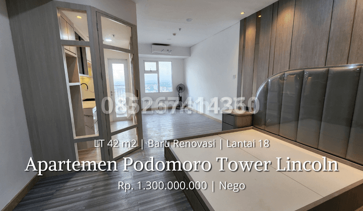 Dijual Apartemen Podomoro Tower Lincoln Inti Kota Siap Huni Medan