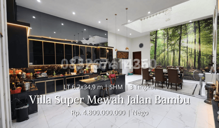 Jual Rumah Bambu Villa Mewah Inti Kota Jalan Bambu 1 Medan Timur