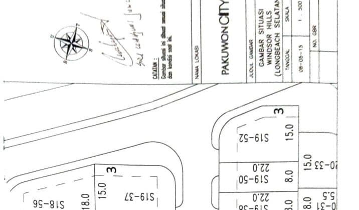 Jual Tanah Pakuwon City Cluster Windsor Hills Long Beach Cepat