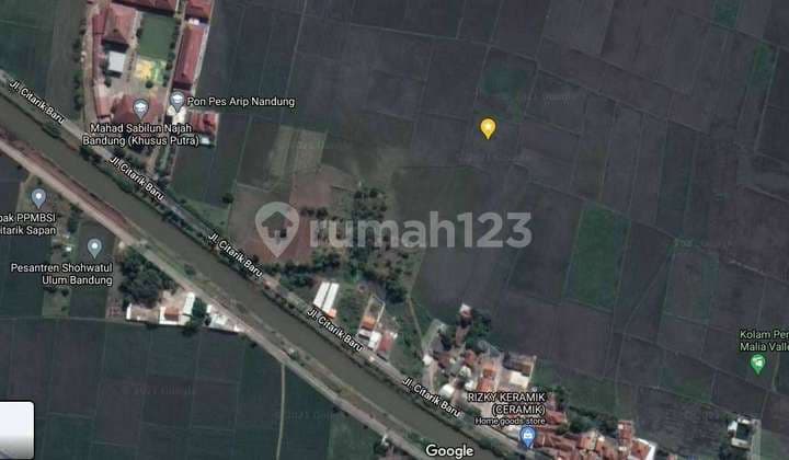 Jual Murah Tanah Sawah Pinggir Jalan Raya Utama, Investasi Bagus