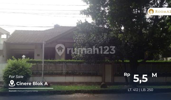 Rumah di Cinere Estate Blok A, Depok, Type 412/250 SHM
