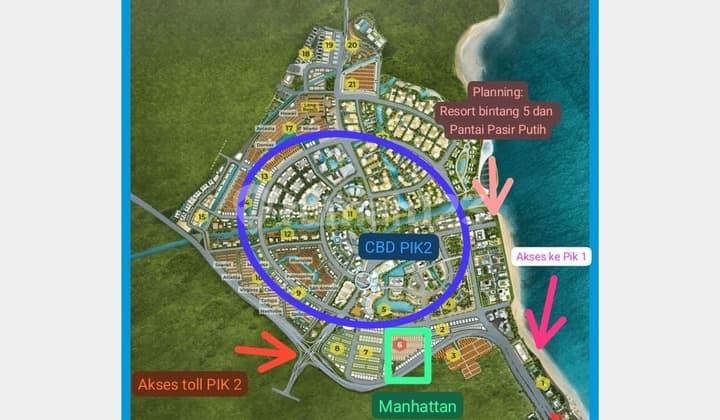 Dijual Tanah Langka di Cluster Manhattan Cbd Pik 2 (Pantai Indah Kapuk)