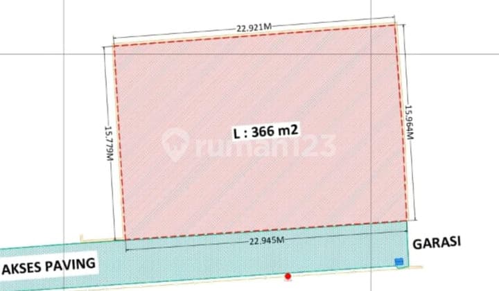 Sanur Pink Zone Leasehold Land, Rice Field View, Strategic Location