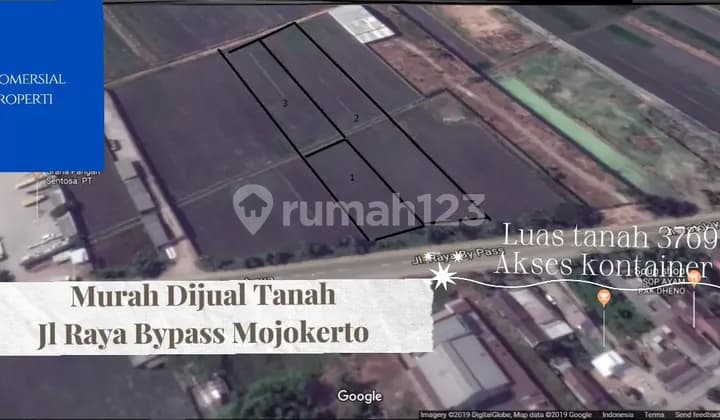 Murah Dijual Tanah di Jalan Raya Bypass Mojokerto