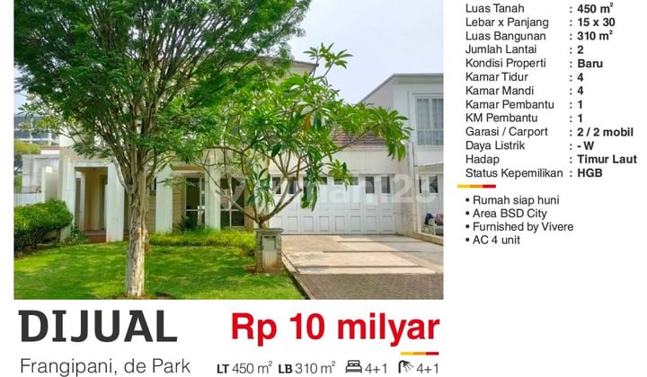 Rumah di de Park BSD Bagus Siap Huni Rumah di de Park BSD Bagus Siap Huni