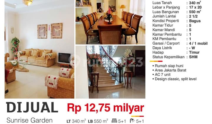 Rumah Sunrise Garden Jakarta Barat Siap Huni