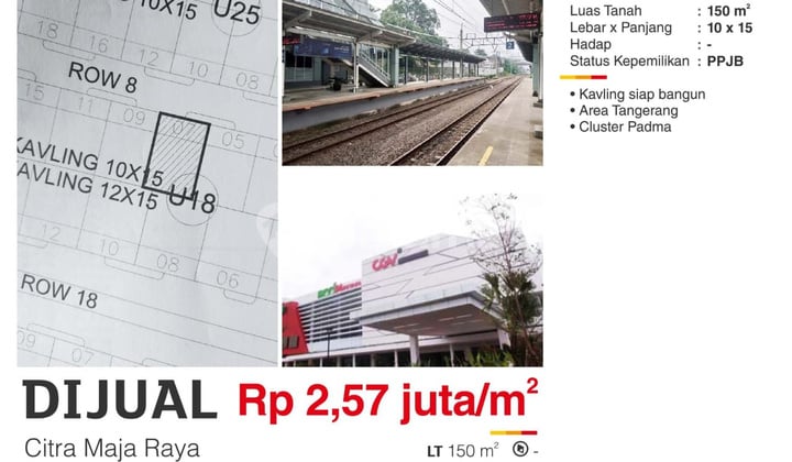 Tanah Kavling di Citra Maja Raya, Tangerang Tanah Kavling di Citra Maja Raya, Tangerang