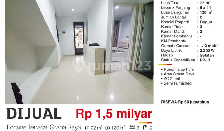 Rumah, di Graha Raya, Siap Huni Lokasi Bagus