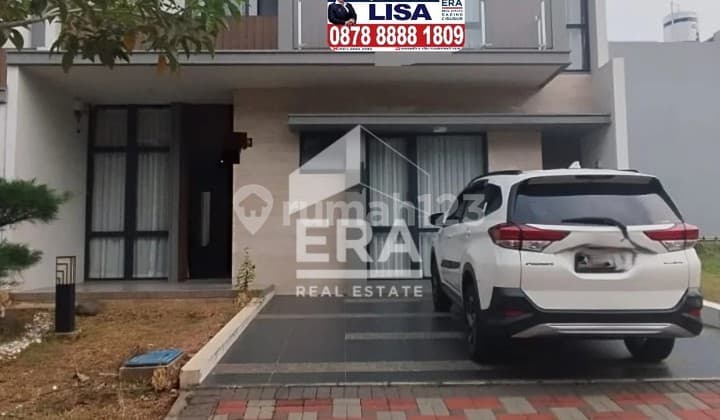 2-story house in Miami Cibubur tourist city cluster, modern minimalist type.