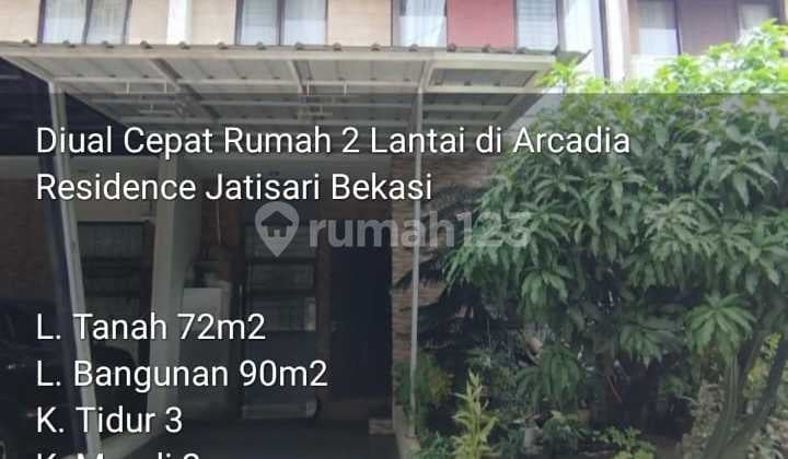 La.1615 Dijual cepat Rumah Arcadia residence bekasi Siap Huni 2lantai