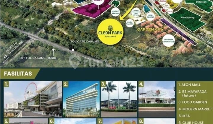 First Semi-Furnished Millennial Apartment in Jakarta Garden City (Studio Type)