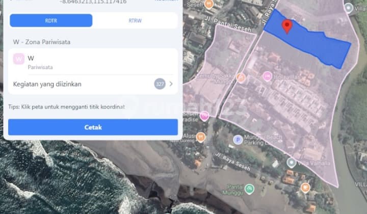 Disewakan Tanah Murah di Seseh. LT 4.000M2. Harga 30 Juta Per Are Per Tahun