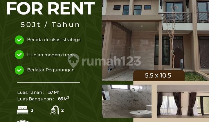 Disewakan Unit 2 Lantai Klaster Padmagriya Podomoro Park Tipe Akasha