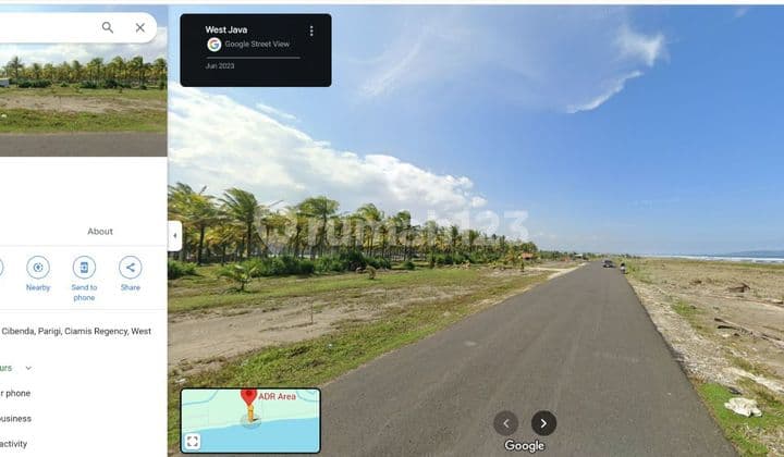DIJUAL TANAH PREMIUM PINGGIR PANTAI BATU HIU PANGANDARAN