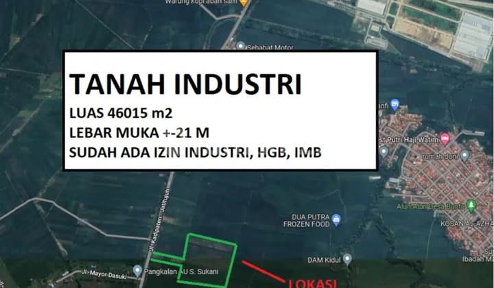 Jual Cepat Murah Tanah Lahan Pabrik Strategis di Majalengka