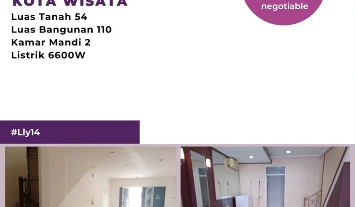 Dijual Cepat Ruko Siap Pakai Dikotawisata Cibubur
