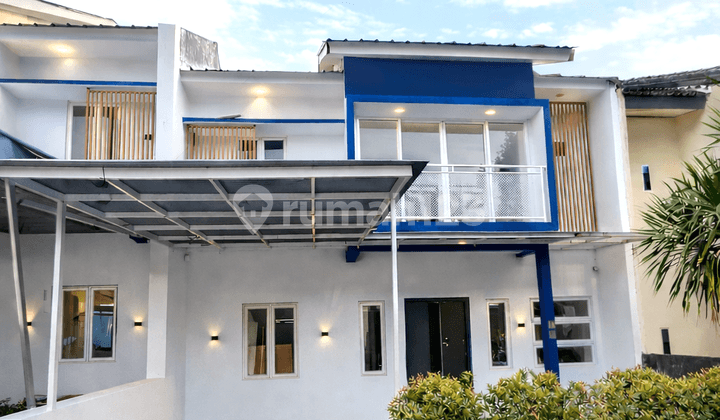 Rumah Minimalis di Limo Cinere Ada Taman Depan Belakang