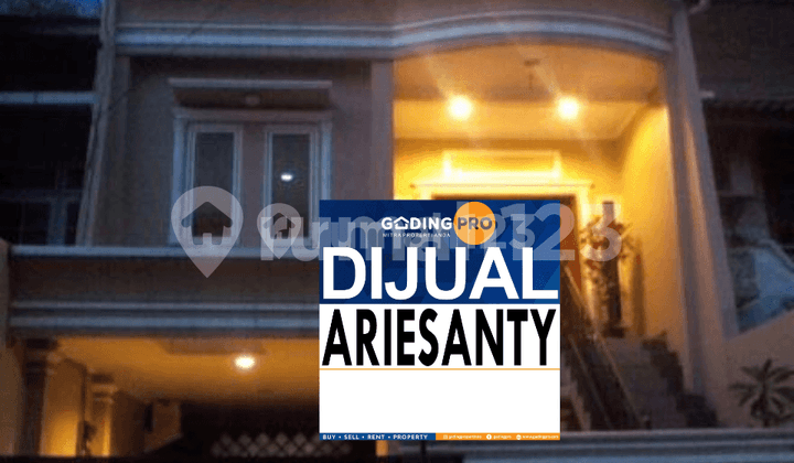 Turun Harga Rumah Mediterania siap huni 3 Lantai Full Dak Lebar 6*17 Meter SHM di Summarecon Kelapa Gading