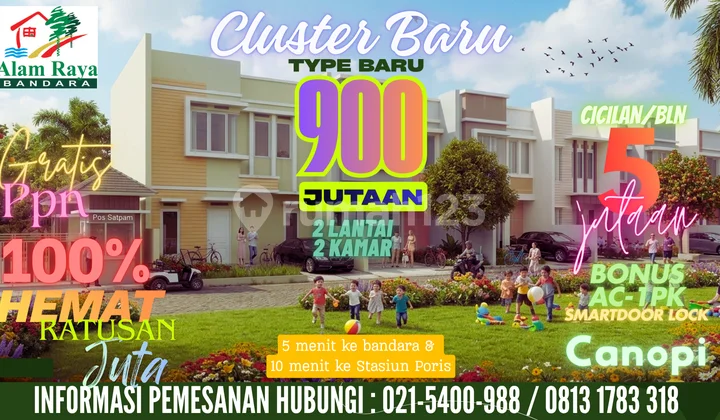 Rumah Baru di Alam Raya Bandara Soetta 2 Lantai 900Jutaan