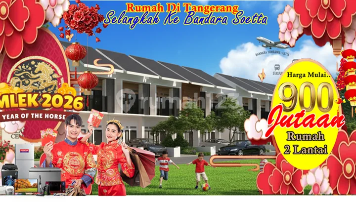 Rumah 2Lt 900Jutaan 2 Kamar Tidur Dekat Bandara Soetta Tangerang