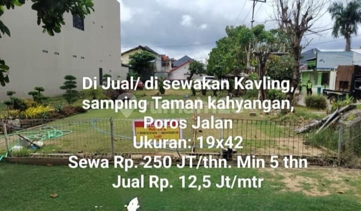 Dijual dan Disewakan Tanah Kavling Komersil Depan Taman Kayangan/Mall Gtc