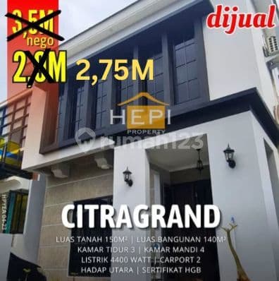 2-Story Minimalist House at Boulevard Citragrand, Mangunharjo, Tembalang