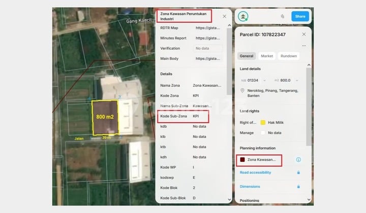 Jual Tanah 800 Kavling Dpr Blok B Cipondoh Tangerang - Ind