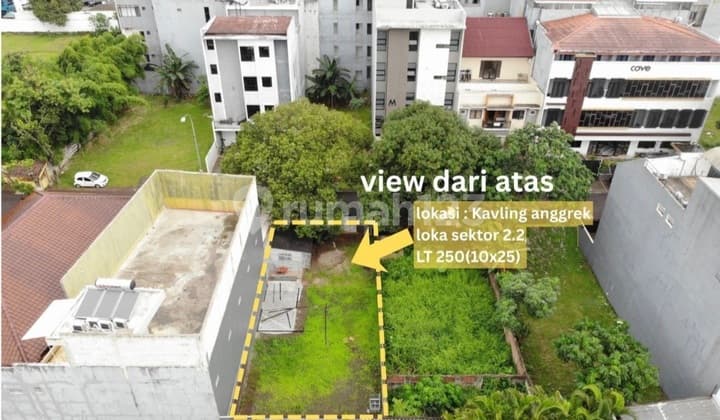 Dijual Cepat Kavling Sektor 2.2 Anggrek Loka Bsd City