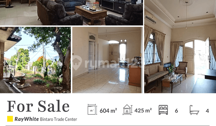 Jual BU Rumah Hook Luas Asri di Perum Pondok Jaya Bintaro