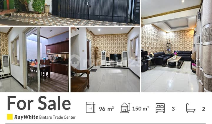 Rumah 2 Lantai Murah di Griya Serua Indah, Dekat Bintaro