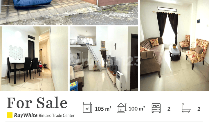 Jual Rumah Cluster Semi Furnished Dekat Stasiun Jurangmangu