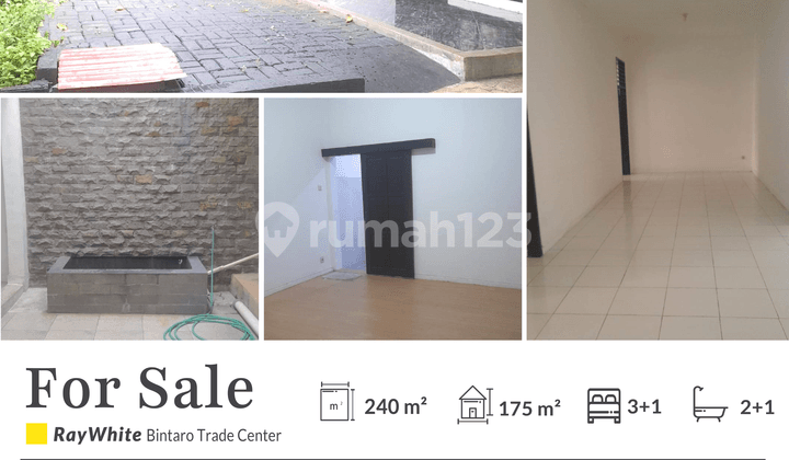 Rumah Luas Harga Murah di Bintaro Mepet Jaksel @Sektor 3