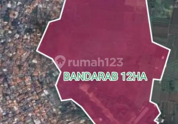 Jual Tanah 12 Ha, SHM, Nempel Bandara Skh Jakarta