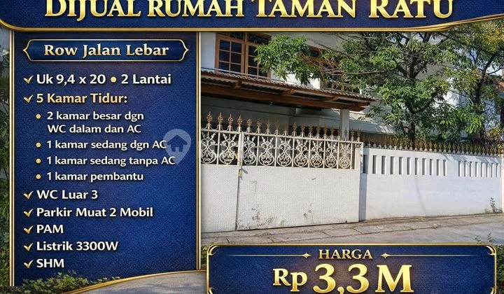 Dijual Rumah Taman Ratu Siap Huni Dijual Rumah Taman Ratu Siap Huni