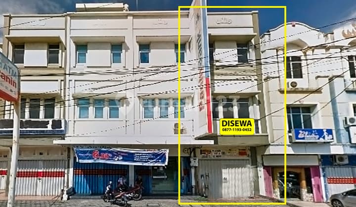 Sewa Ruko 3 Lantai Pinggir Jalan Raya Gajah Mada