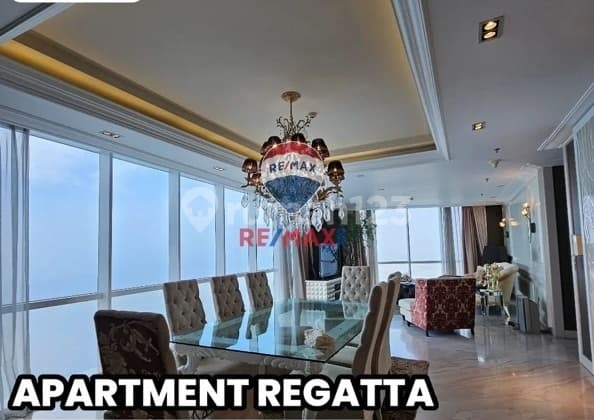 Dijual Apartemen Regatta Furnished SEAVIEW 3BR Uk245m² BEST VIEW at Pluit Jakarta Utara